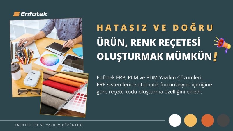 HATASIZ VE DOĞRU ÜRÜN, RENK REÇETESI OLUŞTURMAK MÜMKÜN!